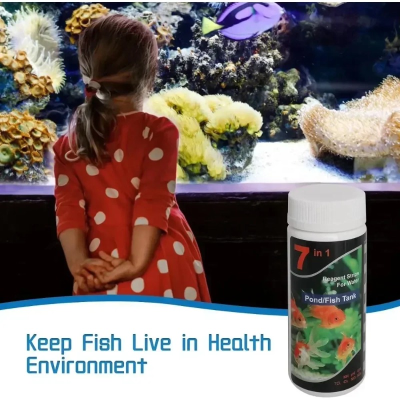 Aquarium Test Kit - Tiras Reactivas para Acuario, Tiras Reactivas