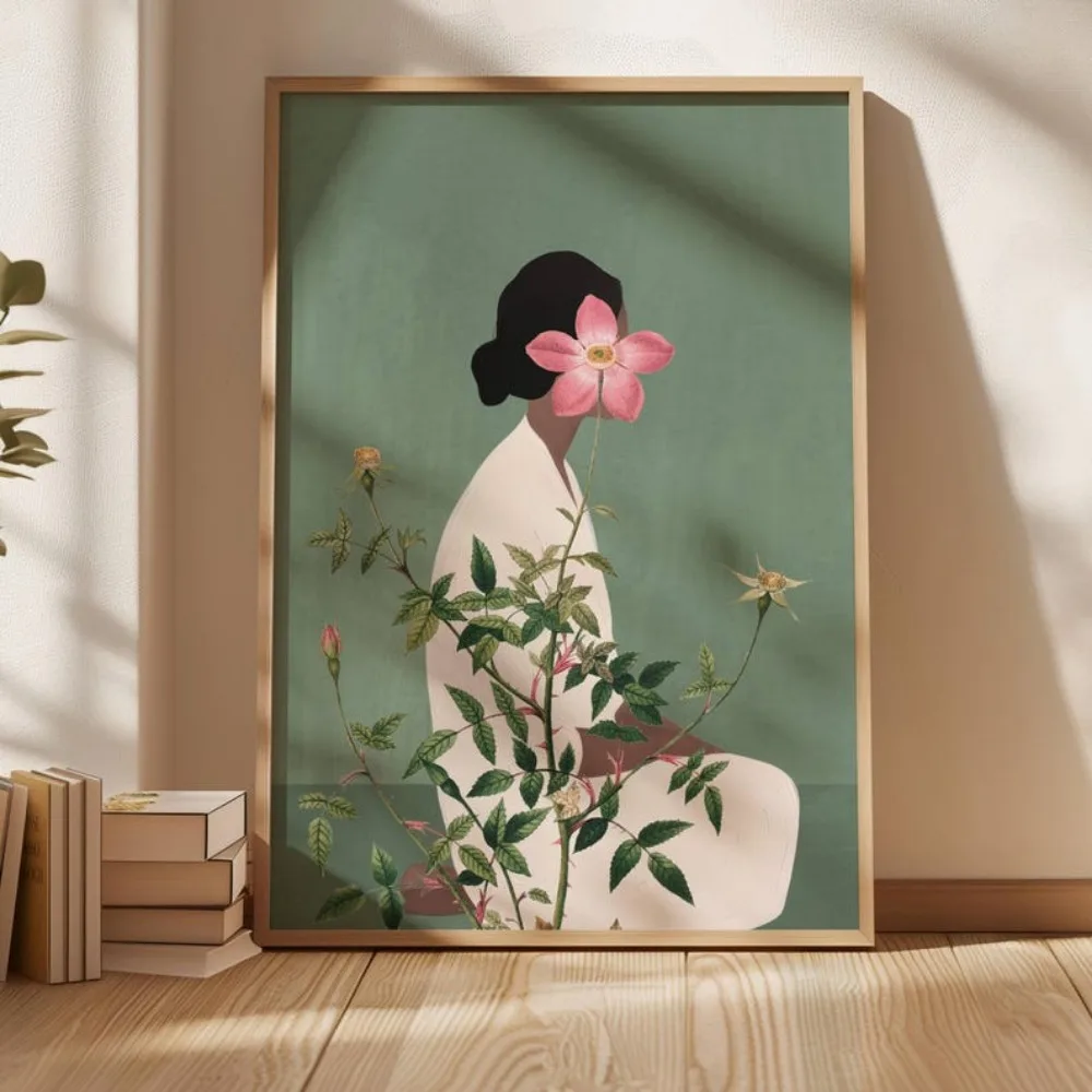 Live Plant Fertilizer - Arte de pared de mujer con
