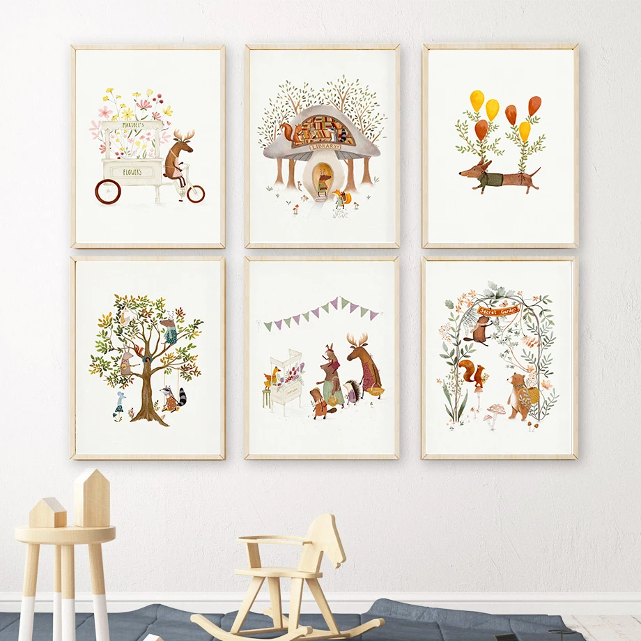 Live Plant Fertilizer - Ilustración de animales del bosque para
