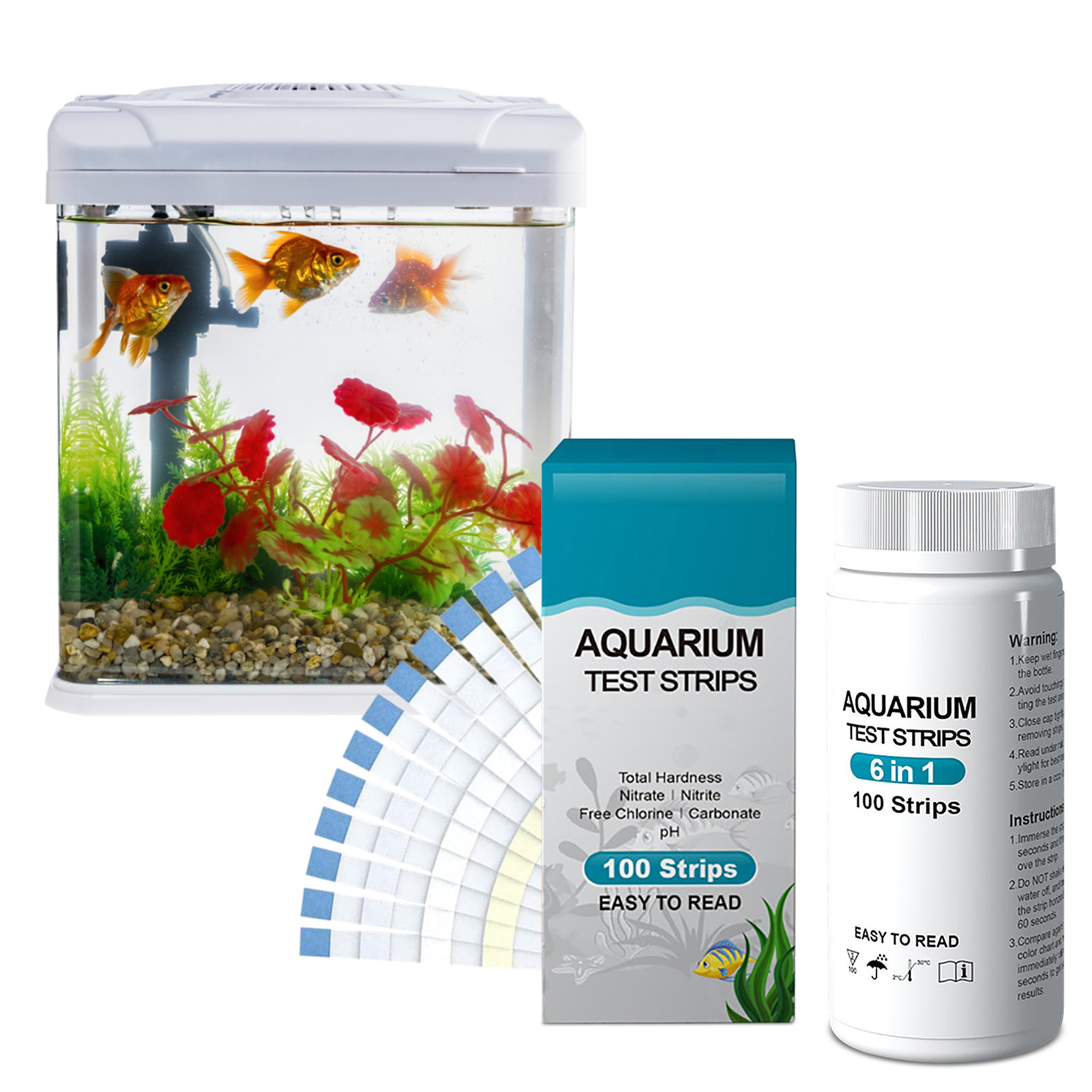 Aquarium Test Kit - Kit de tiras reactivas de calidad