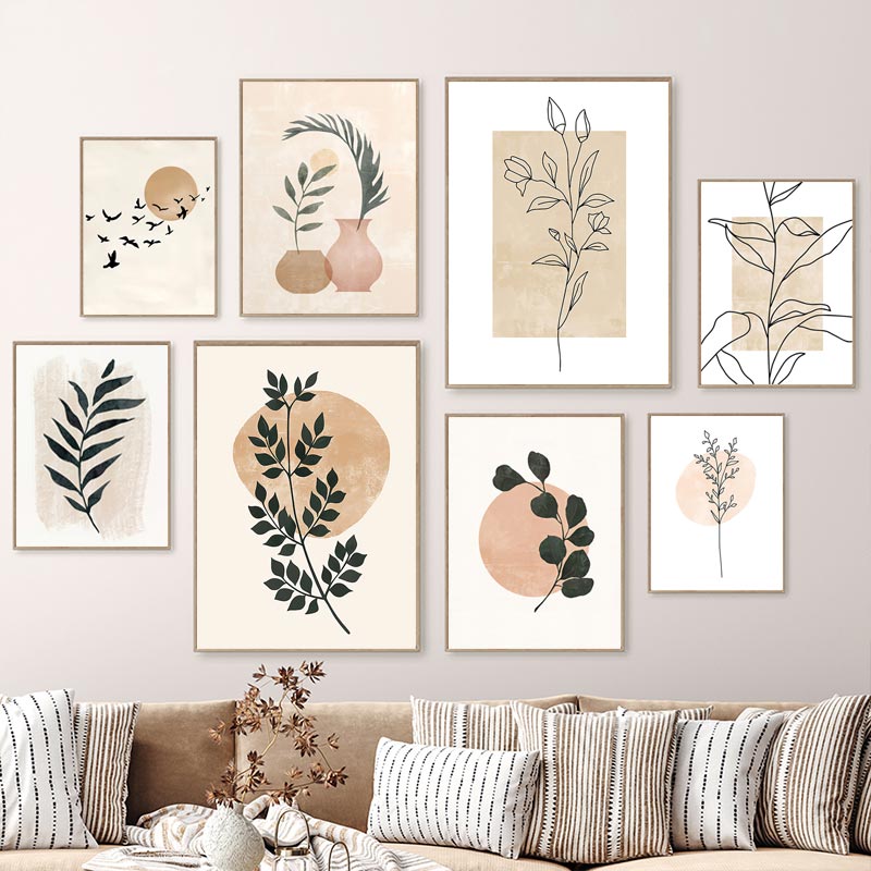 Live Plant Fertilizer - Pósteres bohemios de plantas naturales, pintura