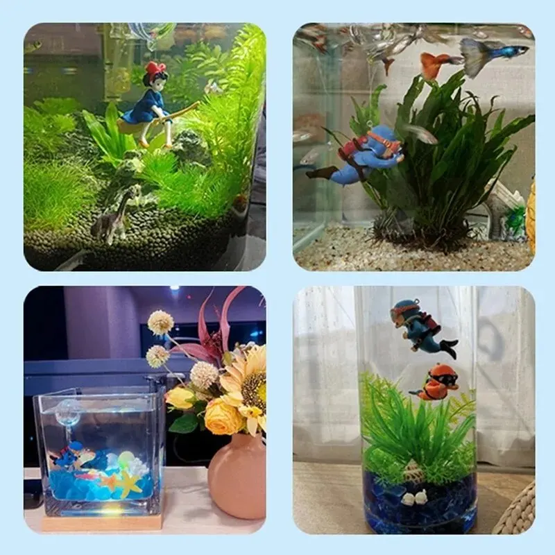 Adornos de buzo para pecera, d - Aquarium Fish Games reseña y precio