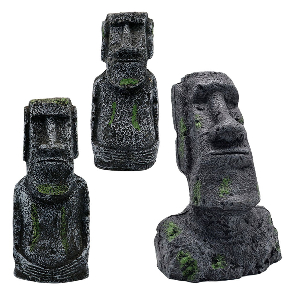 Estatuas de Moai para acuario, - Aquarium Fish Pot reseña y precio