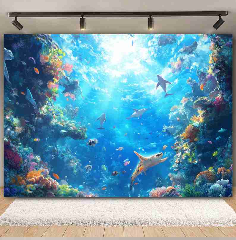 Fondo del mundo submarino para - Aquarium Fish Dolphin reseña y precio
