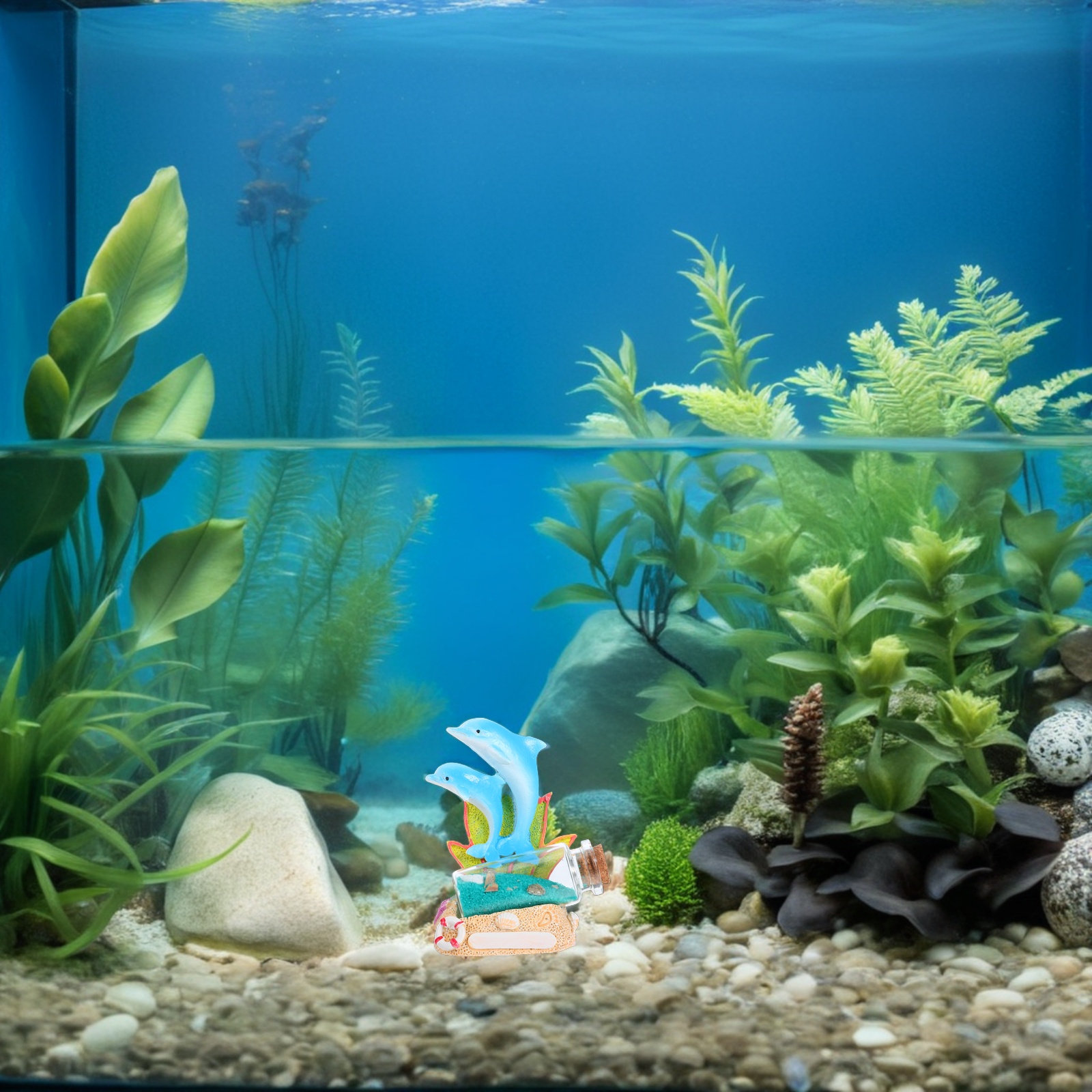 Escultura de Delfín en Botella - Aquarium Fish Dolphin reseña y precio