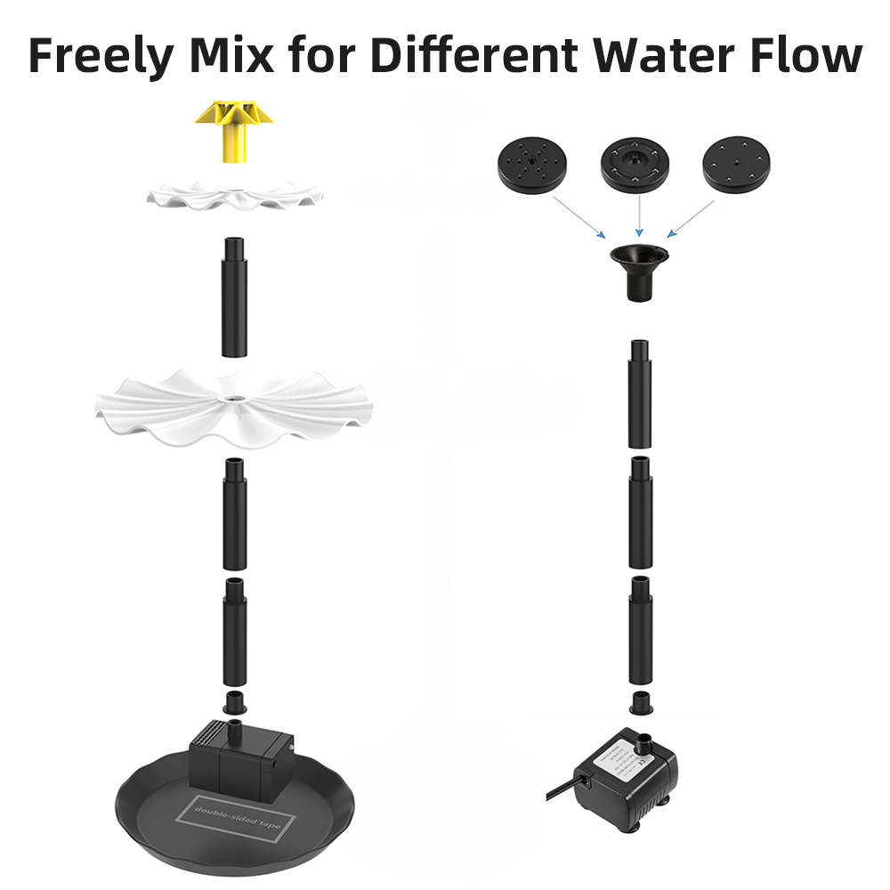 Bomba de Fuente Solar para bañ - Aquarium Fishing reseña y precio
