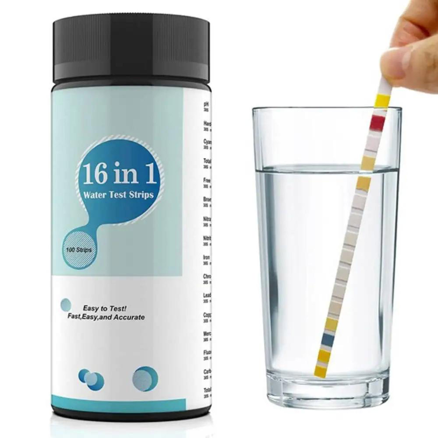 Tiras de prueba de agua 16 en  - Aquarium Test Kit reseña y precio