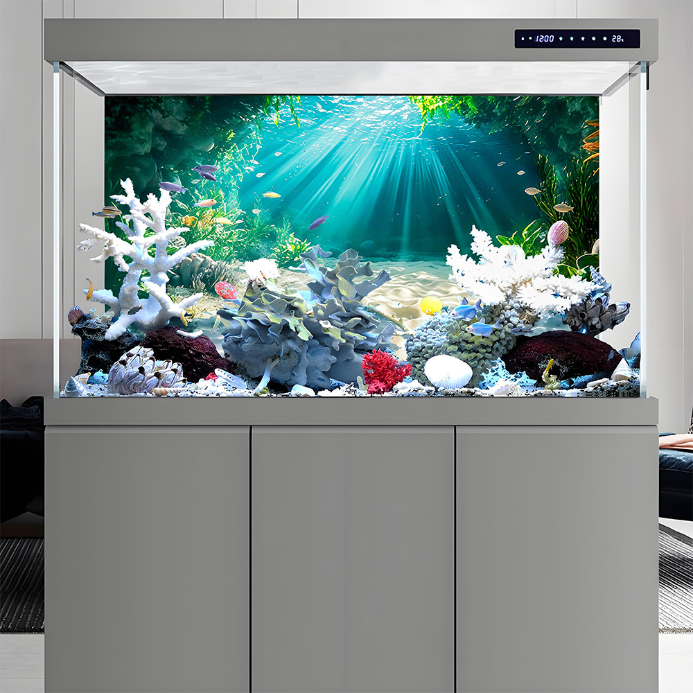 Beach Secret Land, pintura de  - Aquarium Fishland reseña y precio