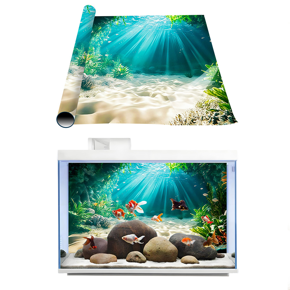 Beach Secret Land, pintura de  - Aquarium Fishland reseña y precio