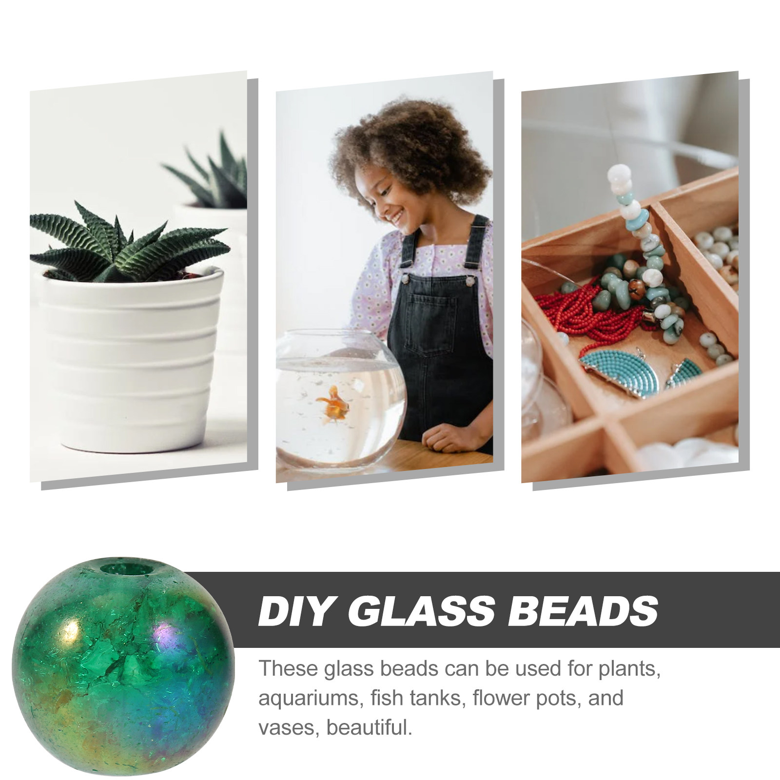 50 Piezas de Cuentas de Vidrio - Aquarium Fish Glass reseña y precio