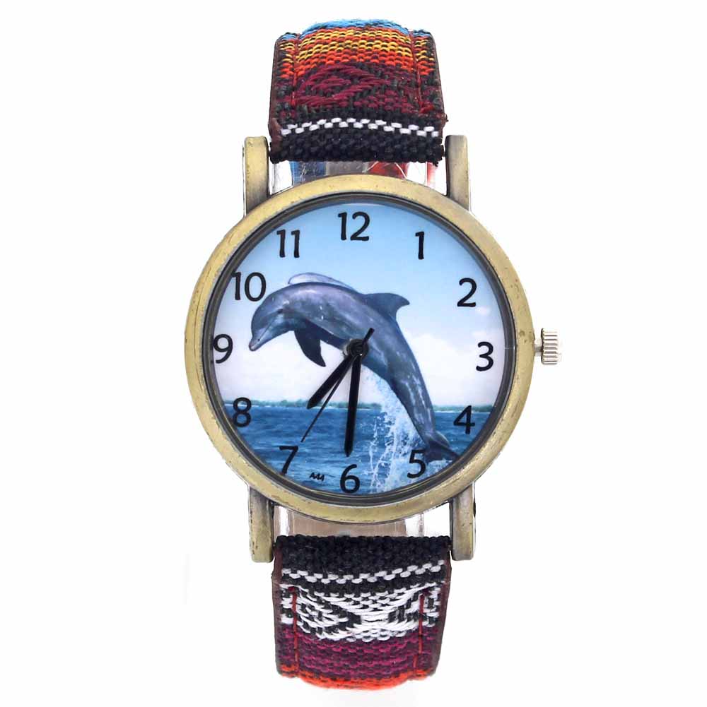Reloj de cuarzo analógico para - Aquarium Fish Dolphin reseña y precio