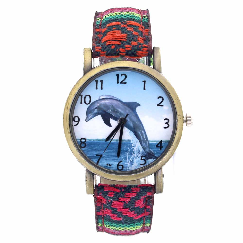 Reloj de cuarzo analógico para - Aquarium Fish Dolphin reseña y precio