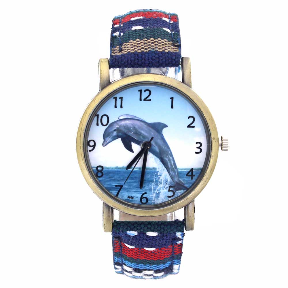 Reloj de cuarzo analógico para - Aquarium Fish Dolphin reseña y precio