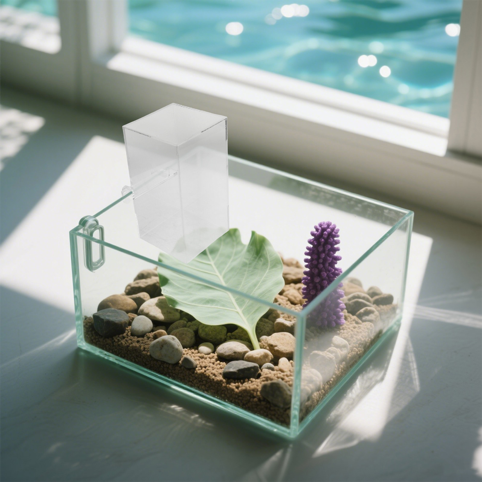 Acuario suspendido de acrílico - Aquarium Fish Elevator reseña y precio