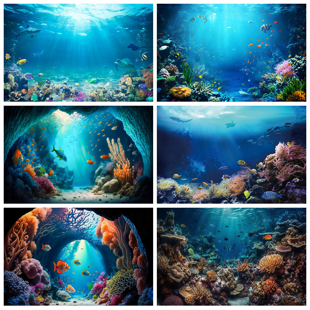 Fondo de fotografía submarino  - Aquarium Fish Dolphin reseña y precio