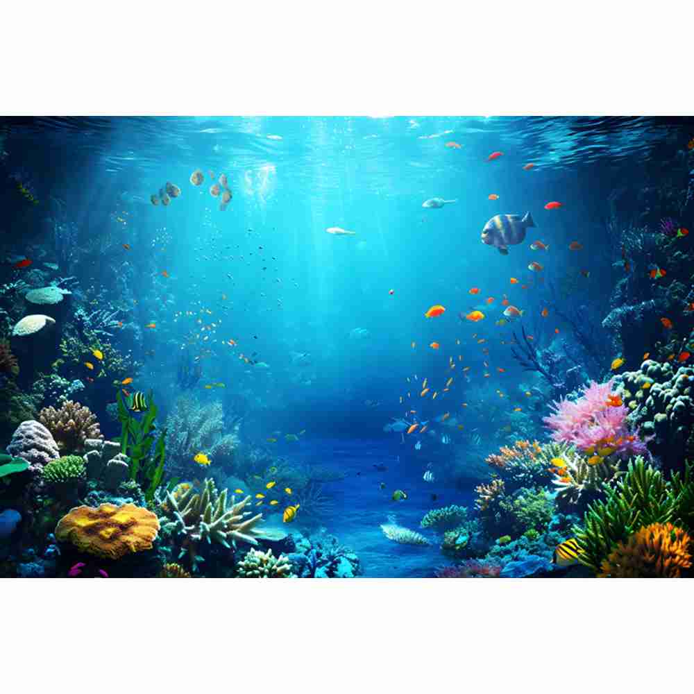 Fondo de fotografía submarino  - Aquarium Fish Dolphin reseña y precio