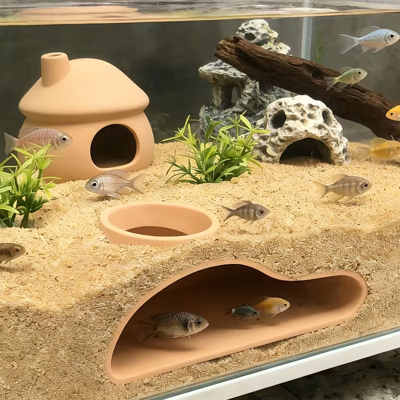 Túnel Escondite para Peces Apc - Aquarium Fish Games reseña y precio