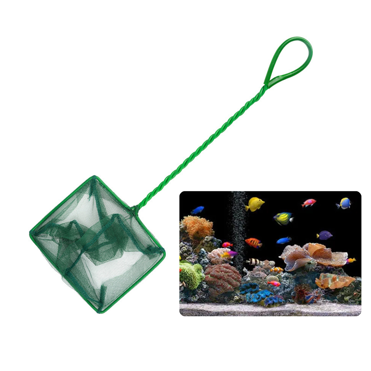Red de pescado verde de nailon - Aquarium Fish Maintenance reseña y precio