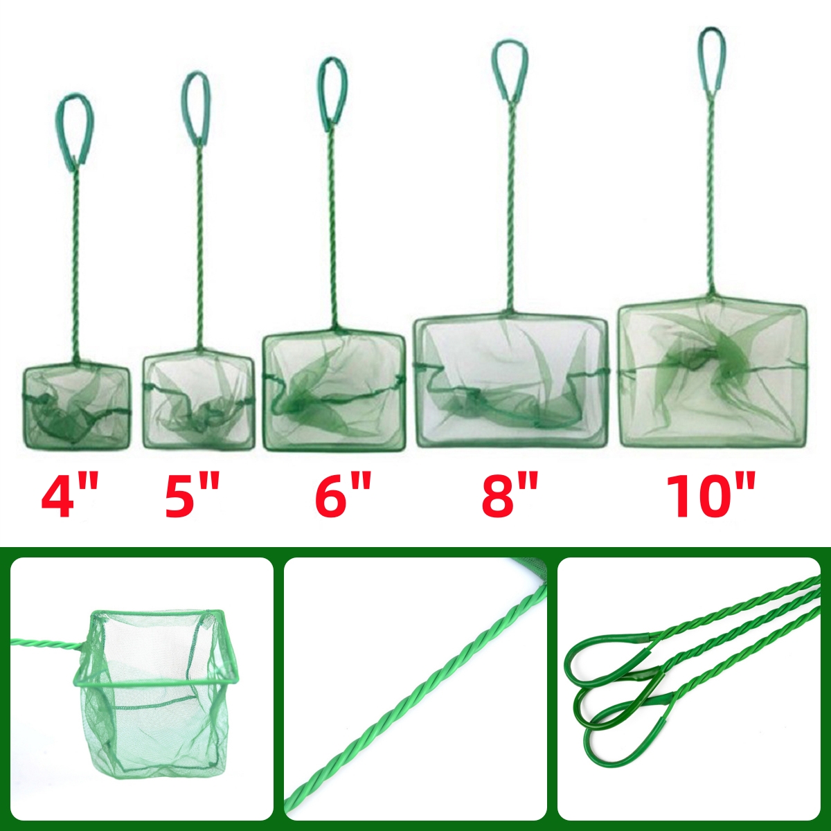 Red de pescado verde de nailon - Aquarium Fish Maintenance reseña y precio